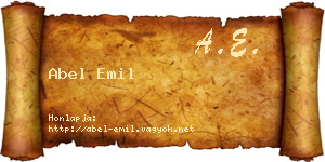 Abel Emil névjegykártya